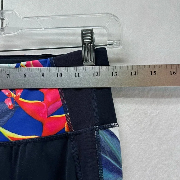 Athleta Leggings Womens Sz S Tropical Precision 7/8 Tight Athletic Workout Blue - Picture 10 of 11